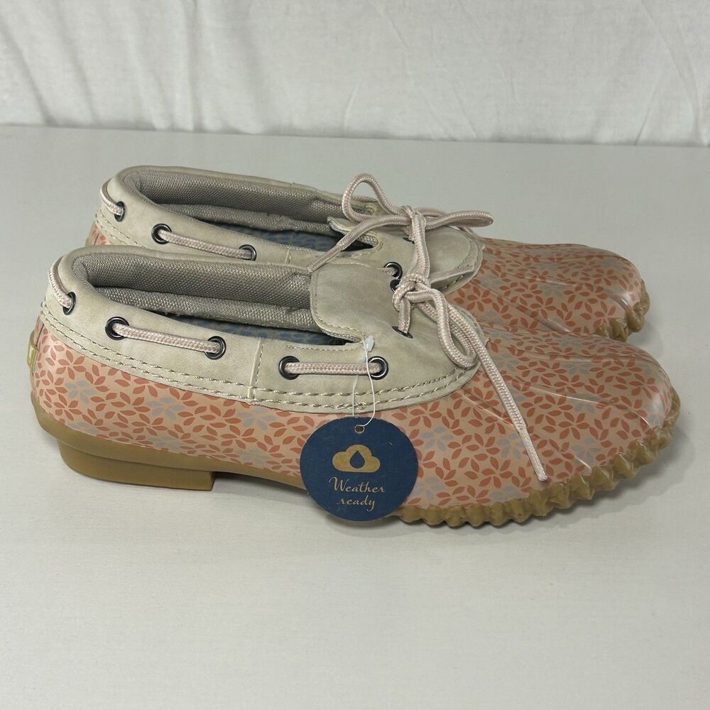 JBU by Jambu Gwen Women's Duck Shoes Garden Ready Grey/Stone/pink Size 8M